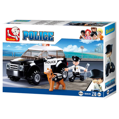 Sluban -Polizeiauto mit Hund