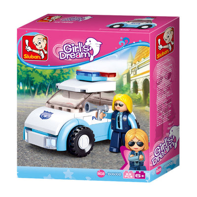 Sluban Girls Dream Serie M38-B0600B Polizeifrau mit Polizeiauto 69-teiligen