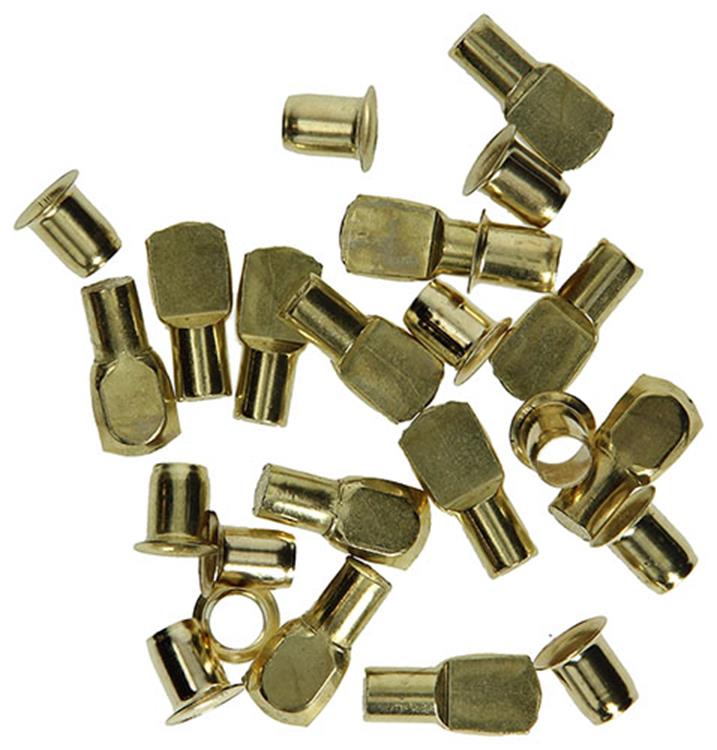 Mack 1013318 - 12 Regalträger ø 7mm Hülsen ø 7,5mm vermessingt | 5 Stück