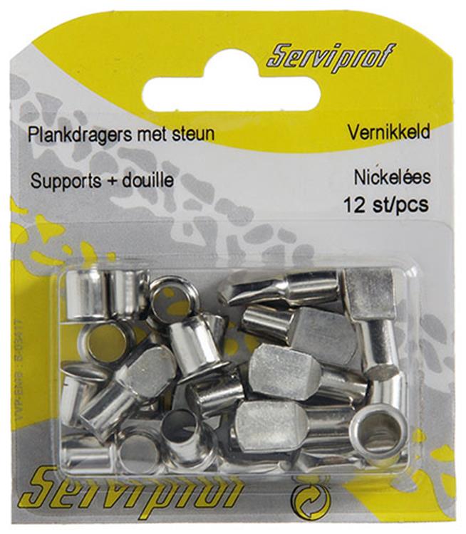 Mack 1013317 - 12 Bodenträger ø 7mm Hülsen ø 7,5 mm vernickelt | 5 Stück