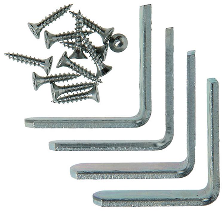 Mack 1013312 - 4 Betthaken verzinkt 49 x 35 mm | 5 Stück