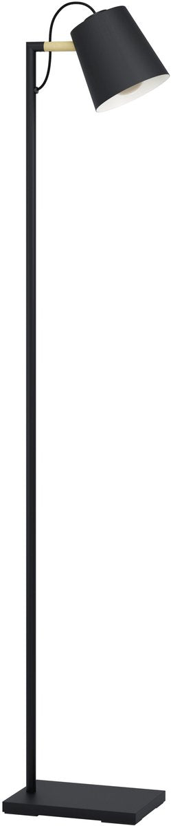 Eglo Lacey Stehleuchte – E27 (exkl.) – 159 cm – Holz|Stahl – Schwarz|Braun