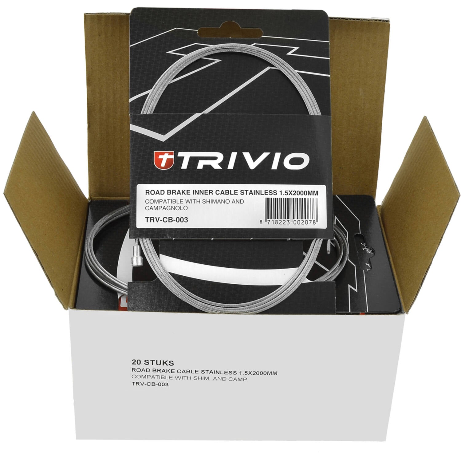 Trivio - Rennbremsinnenzug Edelstahl 1,5x2000mm - 20 Stk.