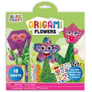 Origami Set Blumen Tiere 18st+Aufkleber