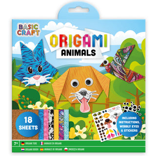 Origami Set Blumen Tiere 18st+Aufkleber