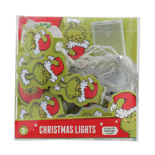 Keine Marke die Grinch-Lichtgirlande 12 LEDs, 2 Meter | 2 Stk