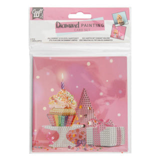 Diamantmalerkarte Set 13x13 cm 2 Teile 3 Assorti