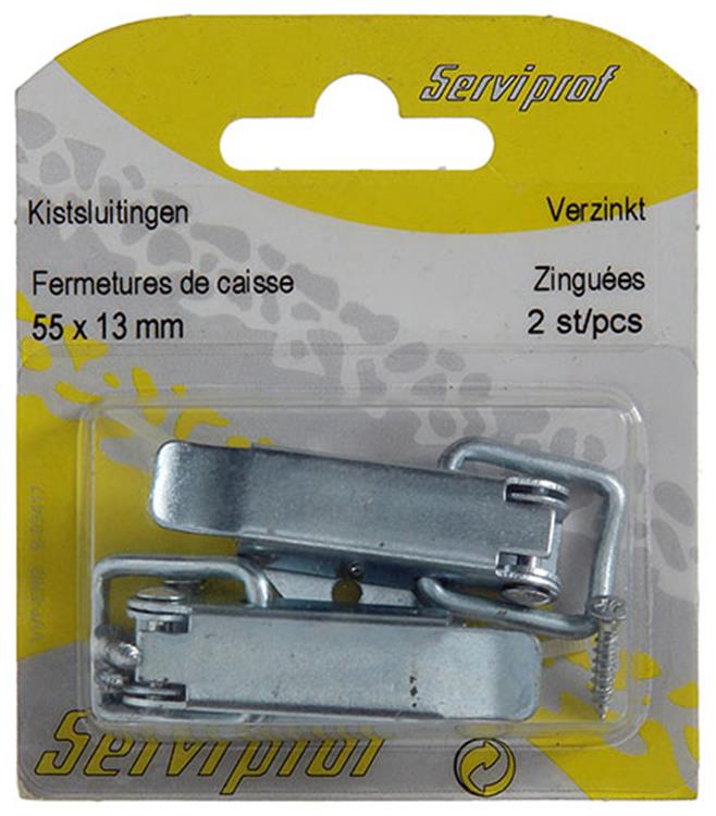 Mack 1013342 - 2 verzinkte Kastenschlösser 49x22mm | 5 Stück