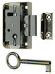 Mack 1015913 - 1 Aufputz-Möbelschloss vernickelt 20mm | 5 Stück