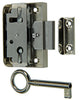 Mack 1015914 - 1 Aufputz-Möbelschloss vernickelt 25mm | 5 Stück