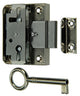 Mack 1015915 - 1 Aufputz-Möbelschloss vernickelt 30mm | 5 Stück