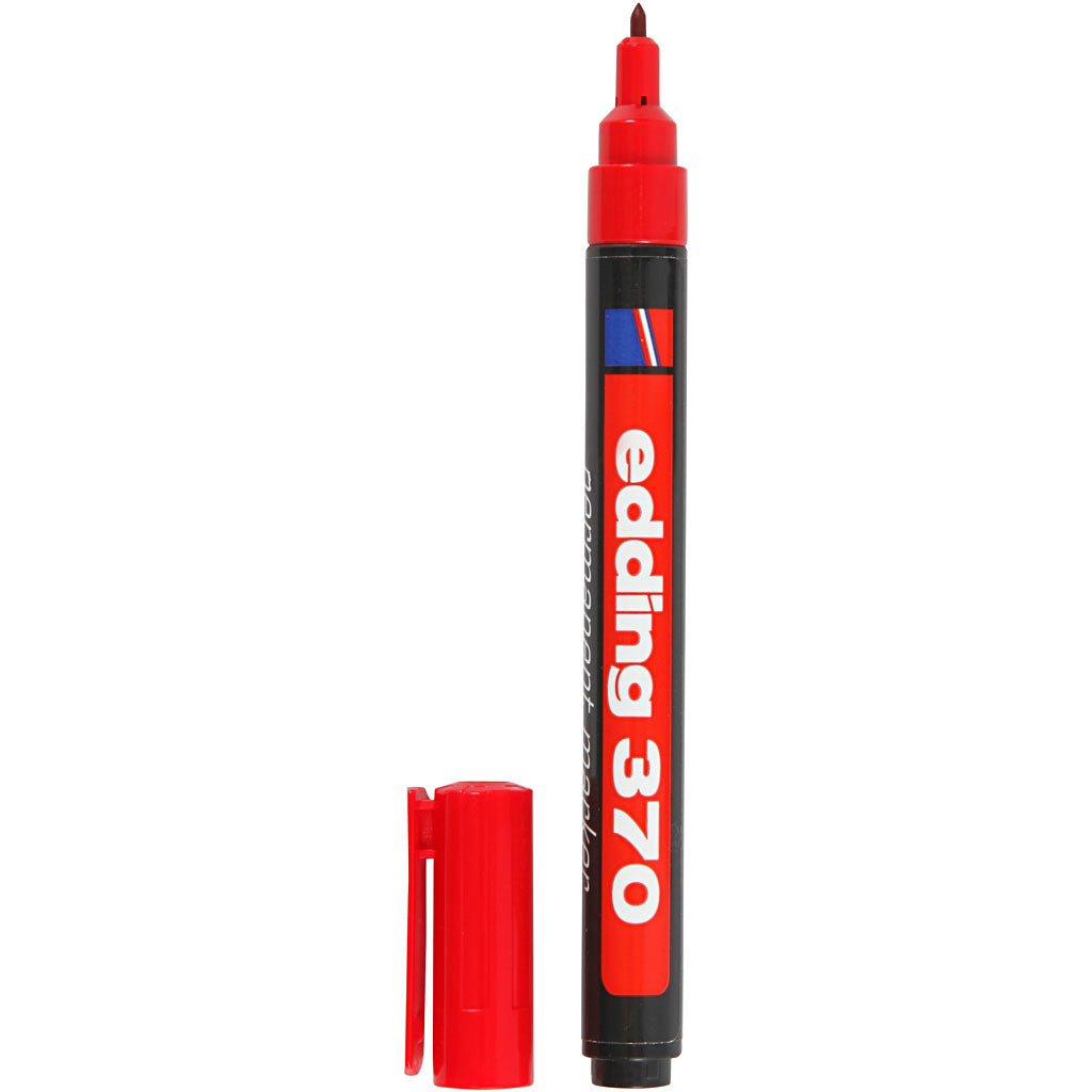 Edding 370 Marker, Liniendicke 1 mm, rot, 1 Stück