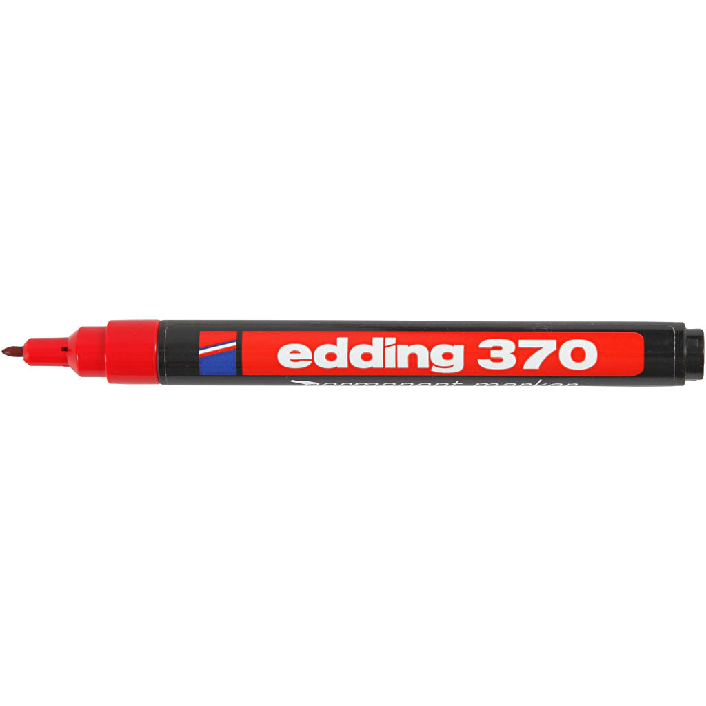 Edding 370 Marker, Liniendicke 1 mm, rot, 1 Stück
