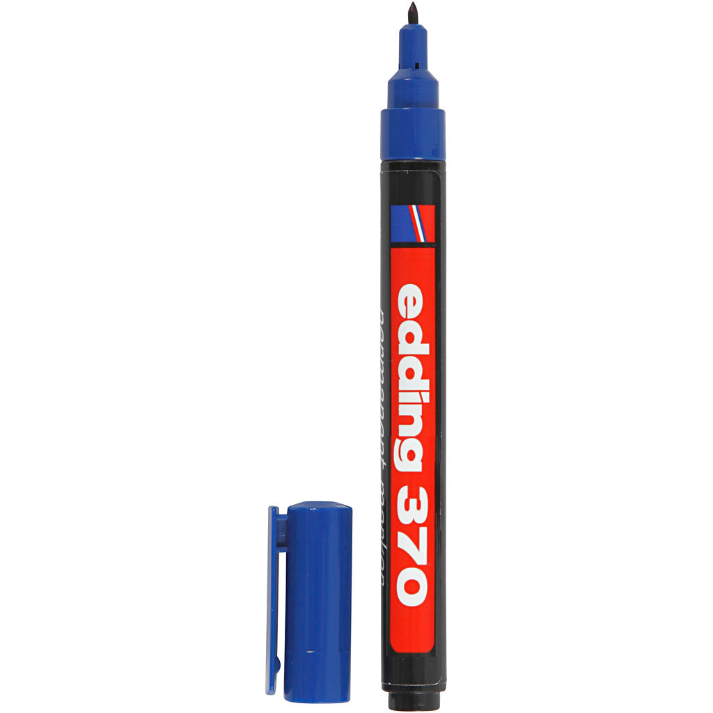 Edding 370 Marker, Liniendicke 1 mm, blau, 1 Stück