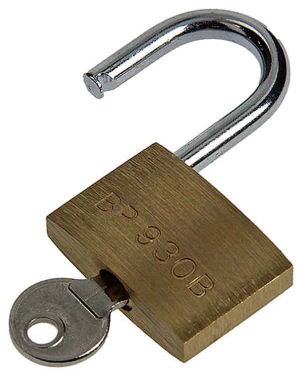 Mack 1014073 - Vorhängeschloss mit Zylinder Messing 30 mm | 10 Stück