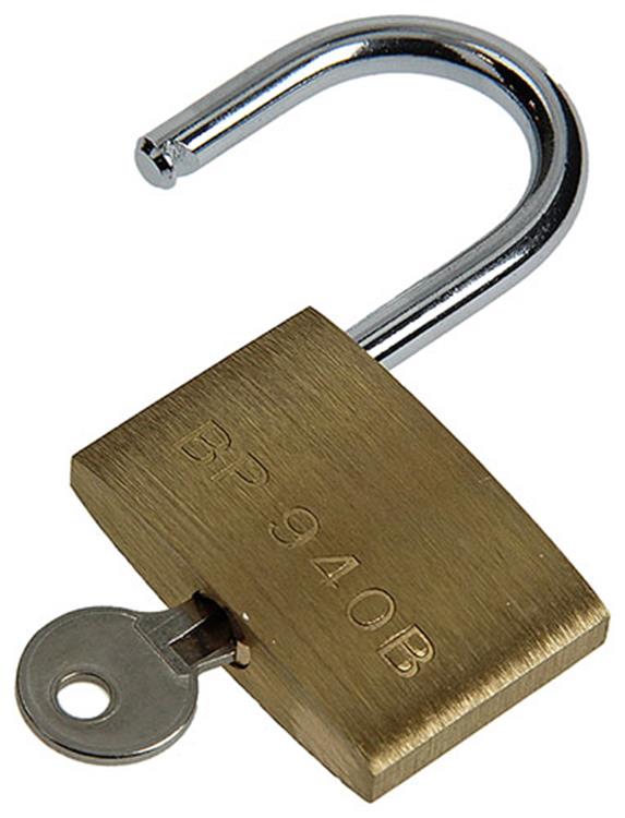 Mack 1014074 - Vorhängeschloss mit Zylinder Messing 40 mm | 10 Stück