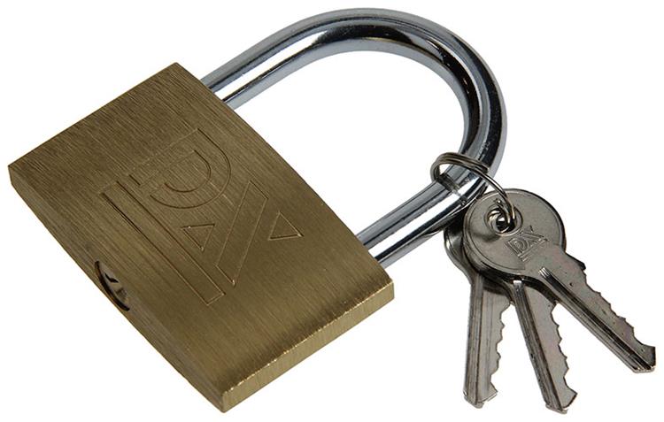Mack 1014076 - Vorhängeschloss mit Zylinder Messing 60 mm | 10 Stück