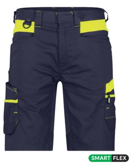Dassy Arbeitsshorts Manila Nachtblau Fluorgelb 50