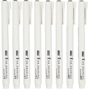 Fineliner, Liniendicke 0,03+0,05+0,1+0,2+0,3+0,5+0,8+1,0 mm, schwarz, 8 Stück 1 Box - afbeelding 1