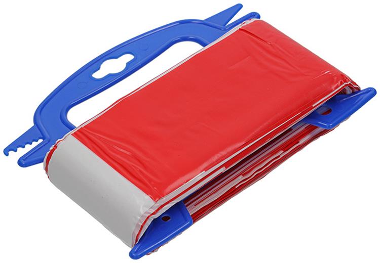 Mack 1014099 – Absperrband rot weiß Rolle 75 mm x 100 m 35 Mikron | 5 Stück