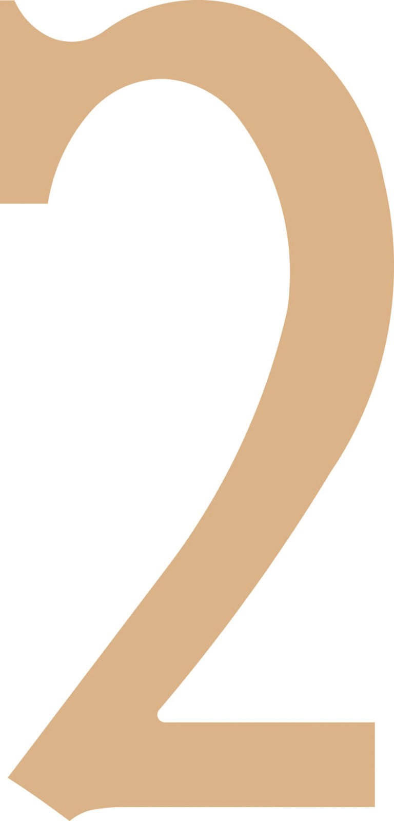 Vaessen kreativ • MDF-Nummer ''2'' 21,8 cm