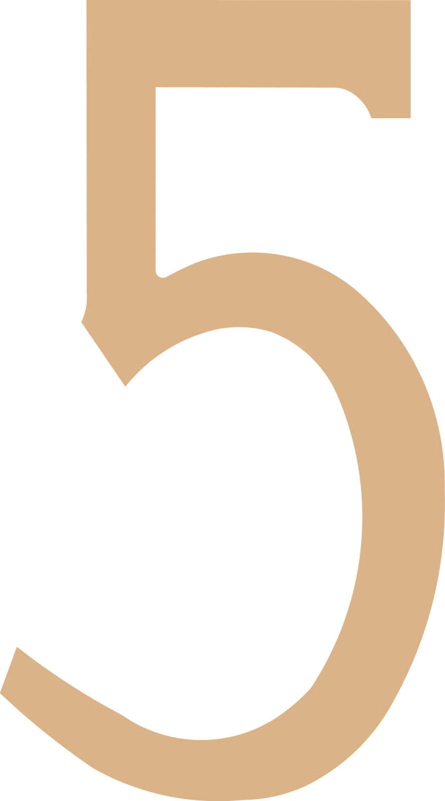Vaessen creative • MDF-Nummer „5“ 21,8 cm