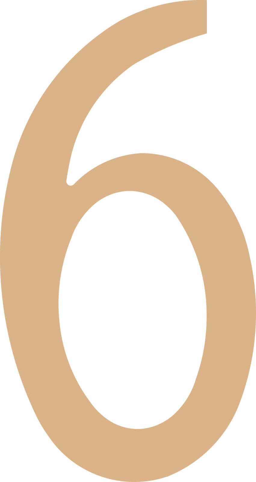 Vaessen kreativ • MDF-Nummer ''6'' 21,8 cm
