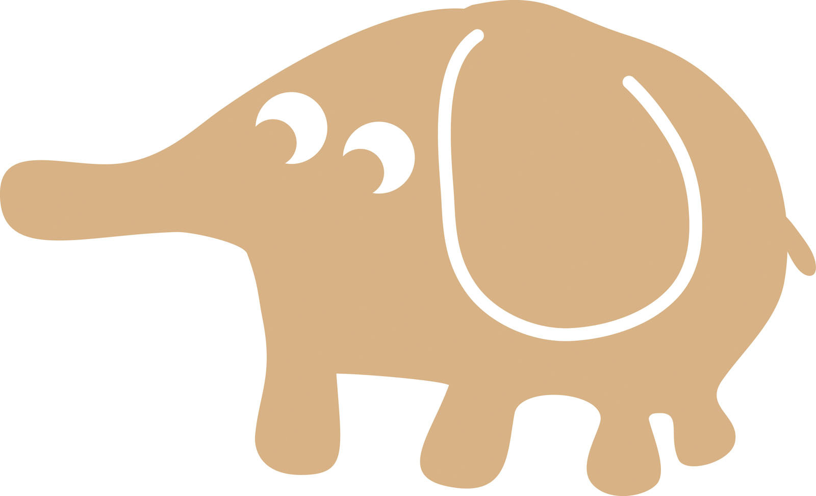 Vaessen creative • MDF-Elefant 27x16cm