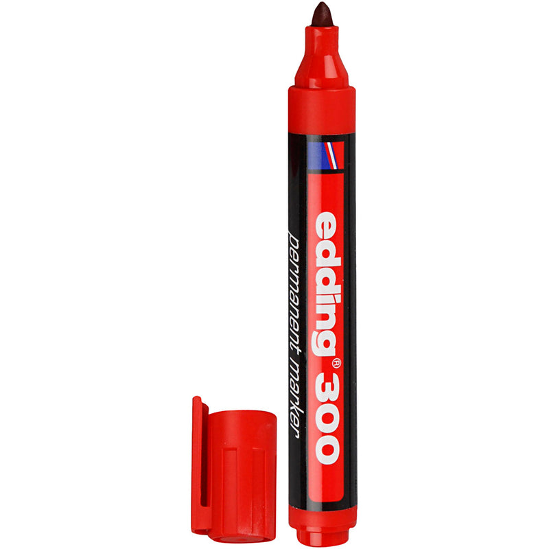 Edding 300 Marker, Liniendicke 1,5-3 mm, rot, 1 Stück