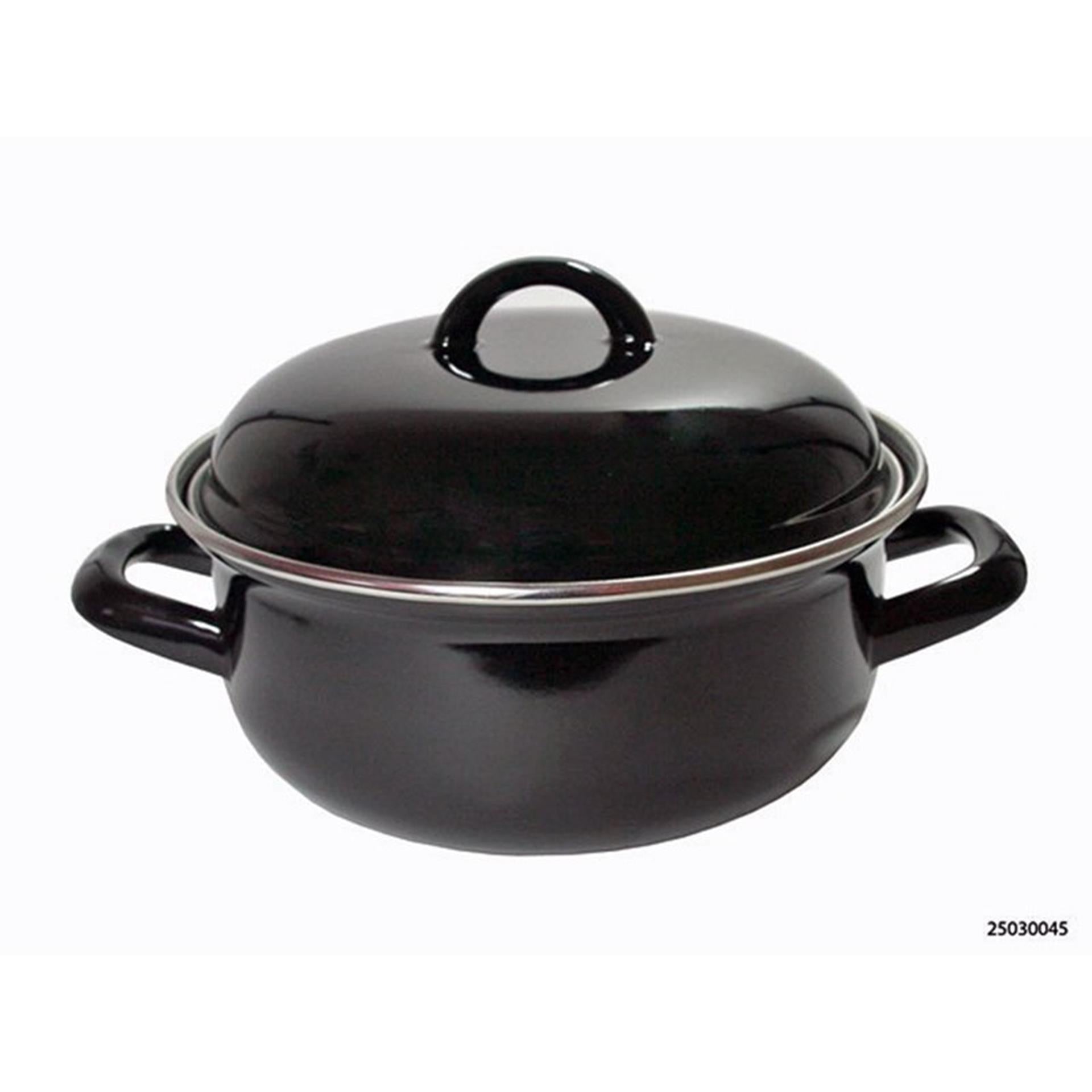 Küchengeräte, emaillierte schwarze Bratpfanne, 20 cm, 3 Liter
