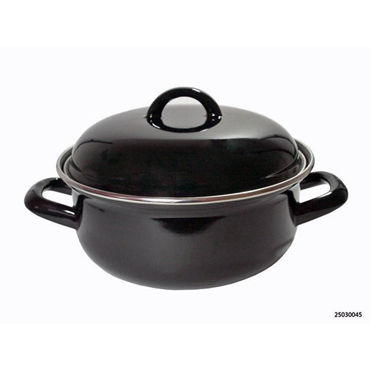 Küchengeräte, emaillierte schwarze Bratpfanne, 20 cm, 3 Liter