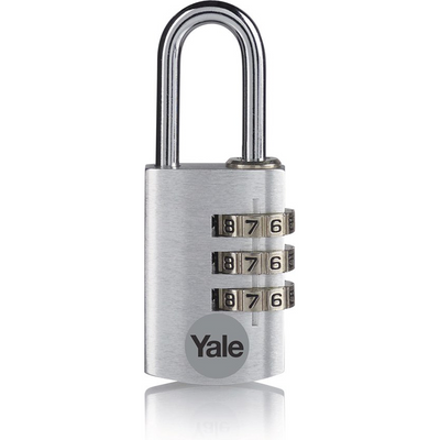 Yale 1065222 – Vorhängeschloss 28 mm Aluminium, silberfarben, Standard | 6 Stück