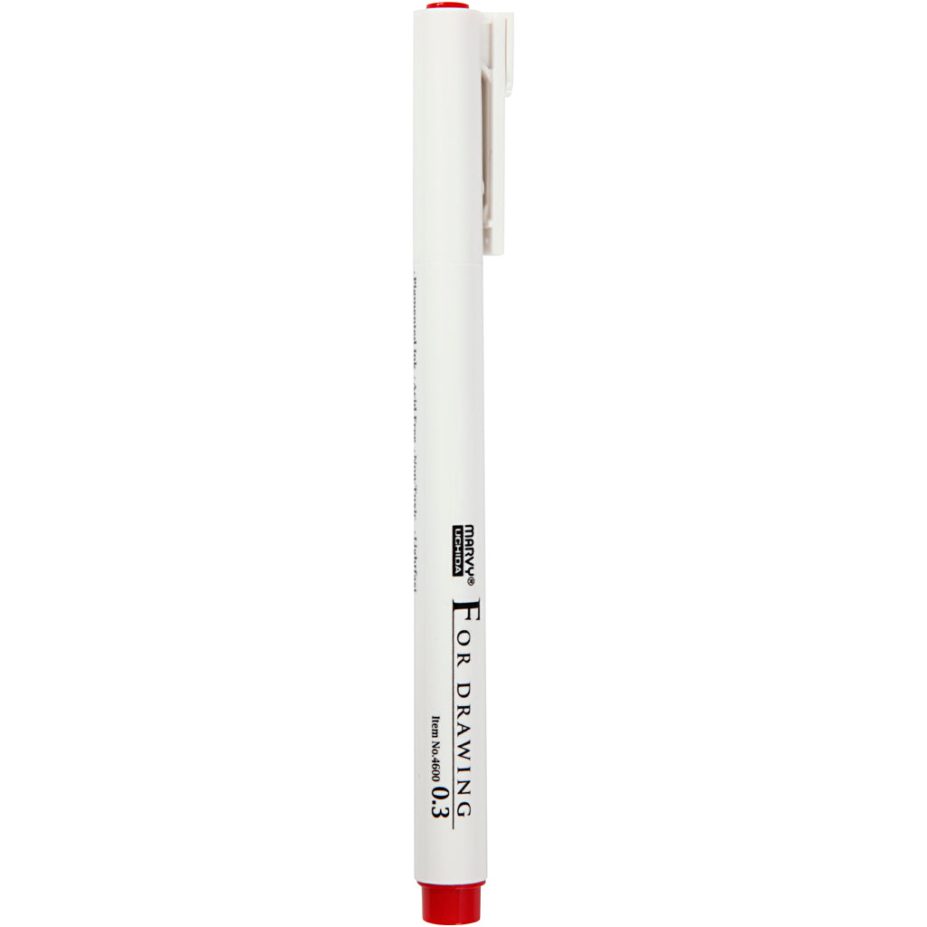 Medaillon -Zeichnungsstift, Liniendicke 0,3 mm, rot, 1 Stück
