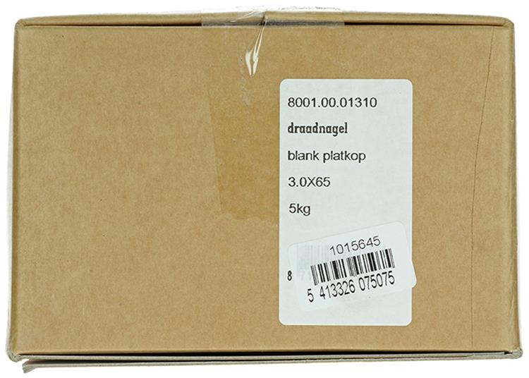 1015645 - Karton 5 kg. Nägel Flachkopf 3,0x65 mm | 2 Stk