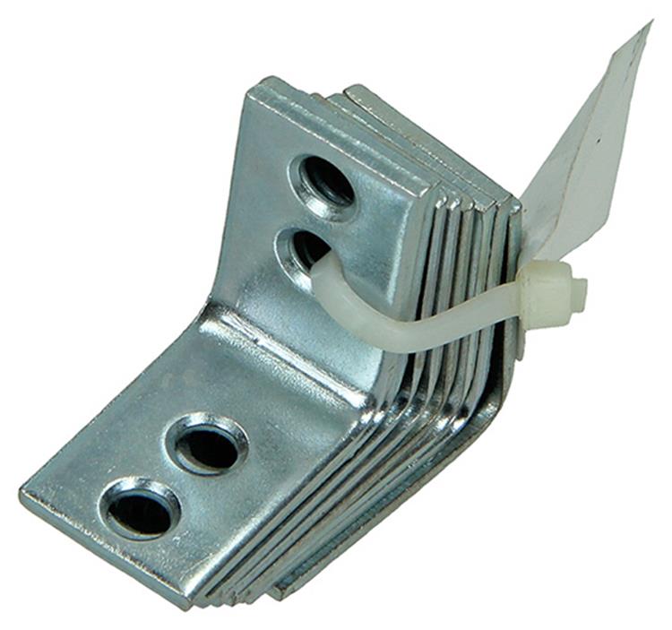 1014297 - 8 gefaltete Quadrate verzinkt 25x25x15mm | 10 Stück