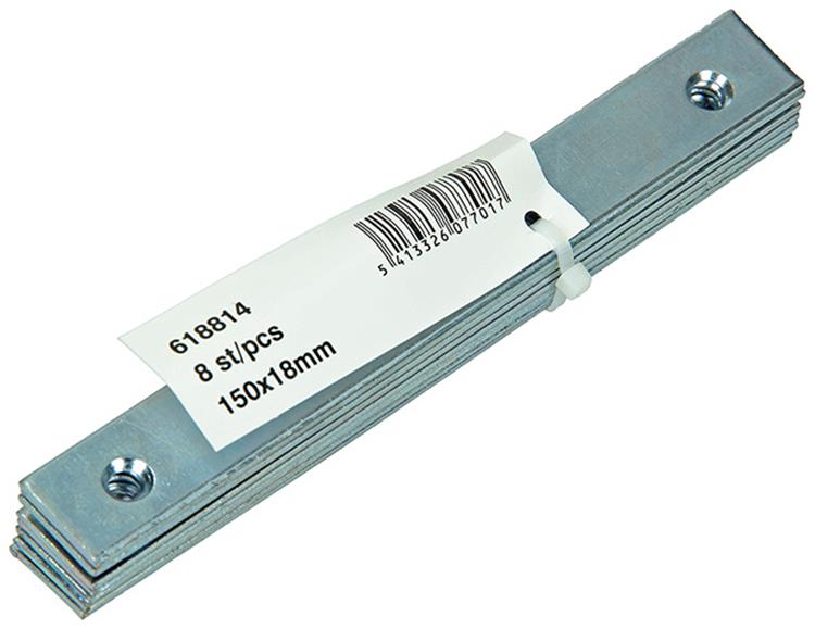 1014306 - 8 Verbindungsplatten verzinkt 150x18mm | 10 Stück