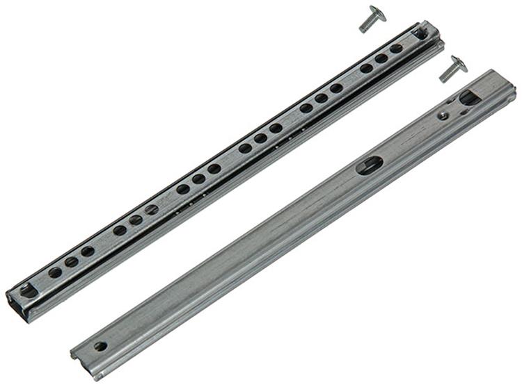 1014509 - Kugelführungen für Schubladen, verzinkt, 17 mm, 32–35 cm, 10 kg | 5 Stück