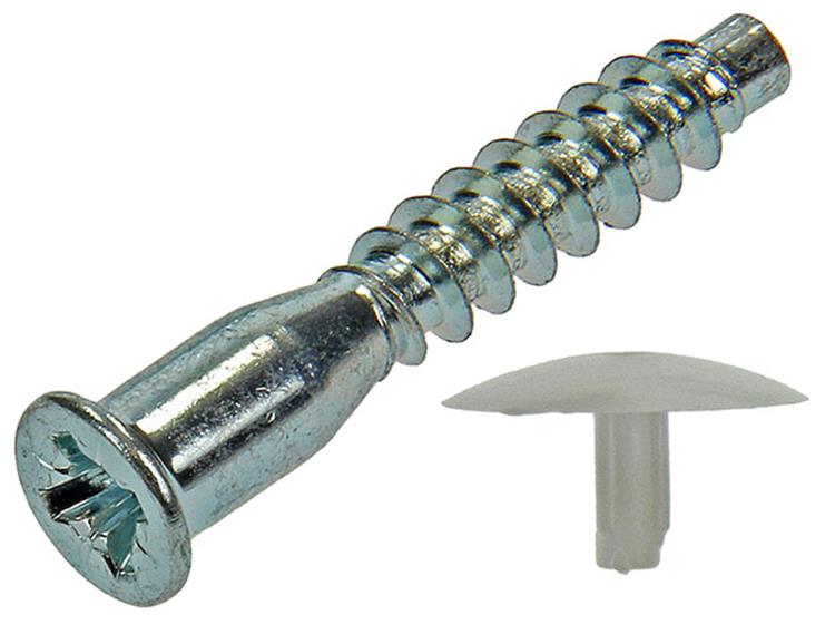 Mack 1013704 - 12 Unita-Schrauben mit Abdeckkappe weiß M 6,3 x 40 mm | 10 Stück