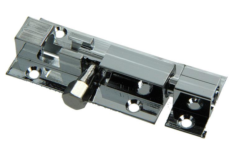 Mack 1013684 – 1 Schieberiegel Messing verchromt A 50 – B 16 mm | 5 Stück