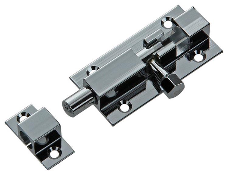 Mack 1013684 – 1 Schieberiegel Messing verchromt A 50 – B 16 mm | 5 Stück