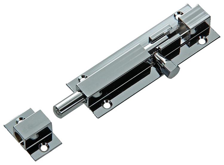 Mack 1013685 – 1 Schieberiegel Messing verchromt A 75 – B 16 mm | 5 Stück