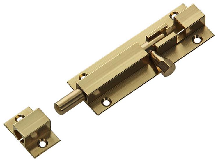 Mack 1013682 – 1 Schieberiegel Messing poliert A 75 – B 16 mm | 5 Stück