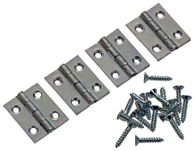 Mack 1013767 - 4 schmale Scharniere verzinkt H 20 x B 16 mm | 5 Stück