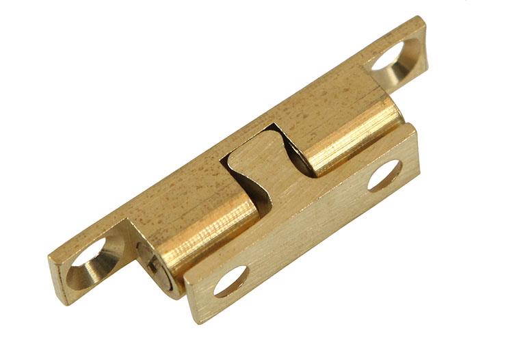 Mack 1013771 - 2 Kugelschnappverschlüsse Messing H 44 x B 8 mm | 5 Stück