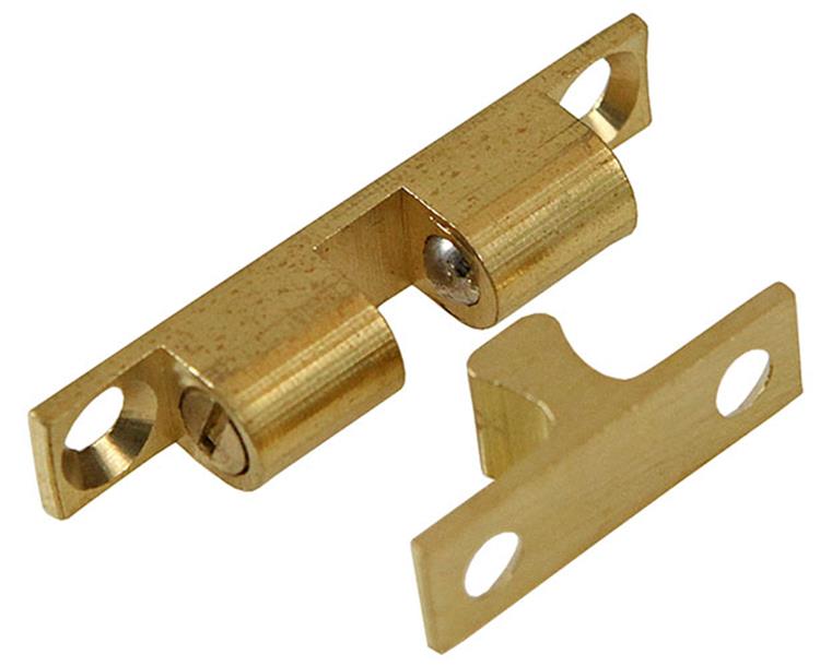 Mack 1013771 - 2 Kugelschnappverschlüsse Messing H 44 x B 8 mm | 5 Stück