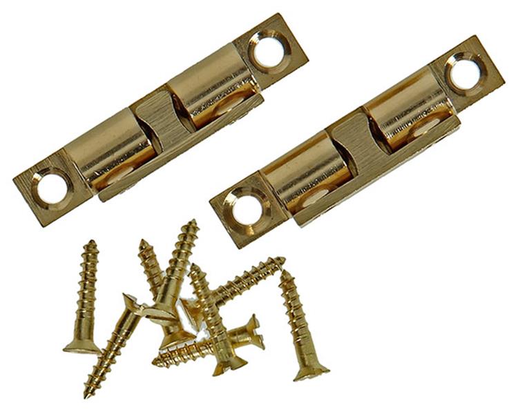 Mack 1013771 - 2 Kugelschnappverschlüsse Messing H 44 x B 8 mm | 5 Stück