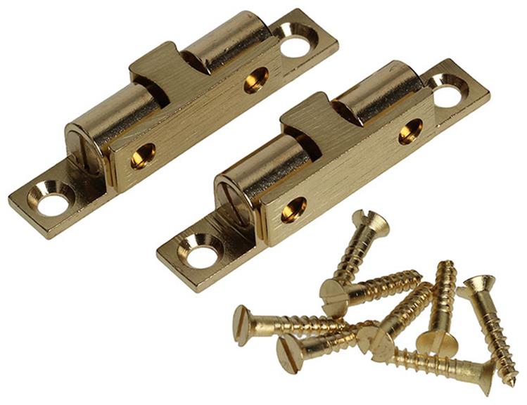 Mack 1013772 - 2 Kugelschnappverschlüsse Messing H 49 x B 9 mm | 5 Stück