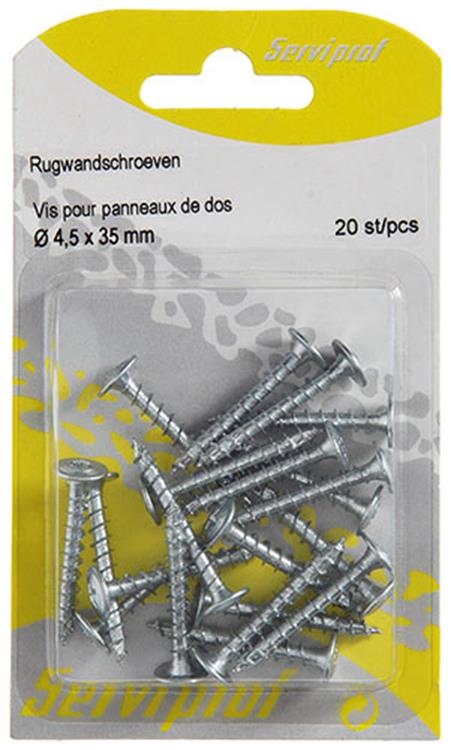 Mack 1013782 - 20 Rückwandschrauben ø 4,5 x 35 mm | 10 Stück