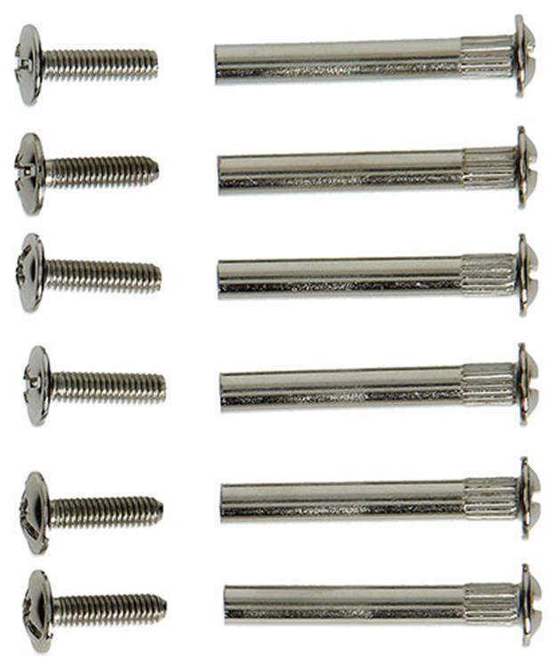 Mack 1013783 - 6 Mini-Verbindungsschrauben vernickelt ø 5 mm 30-40 mm | 10 Stück