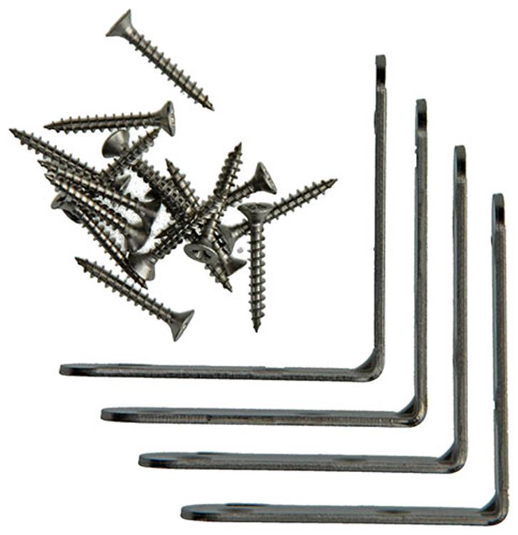 Mack 1013775 - 4 Stuhlhaken Edelstahl 60x60mm | 10 Stück